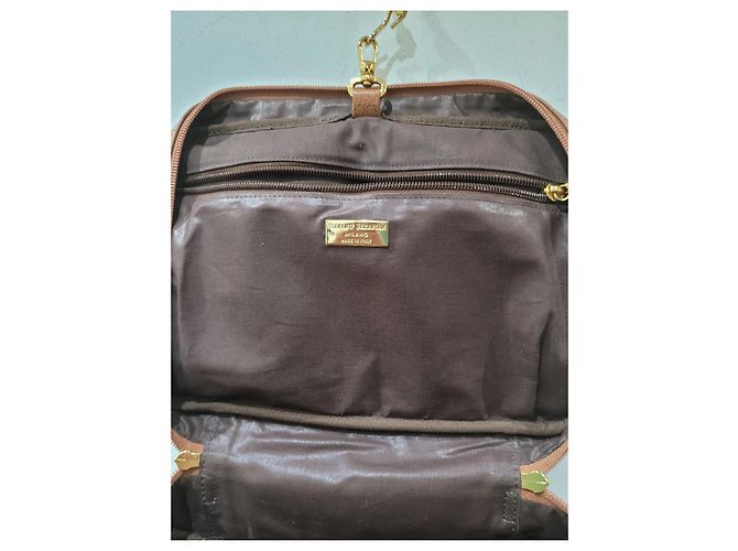 Autre Marque Serapian borsa beauty in pelle Beige - vista 8