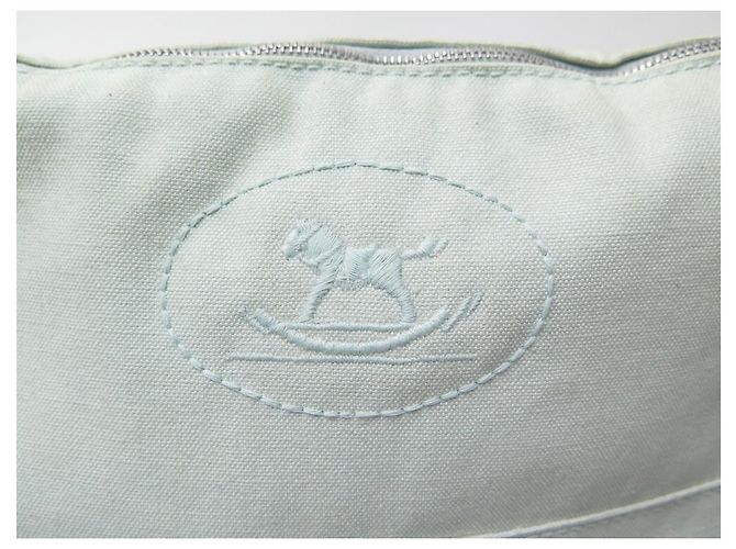 Hermès ESTUCHE HERMES ESTUCHE BOLIDE ROCKING HORSE DE ALGODÓN AZUL - vista 11
