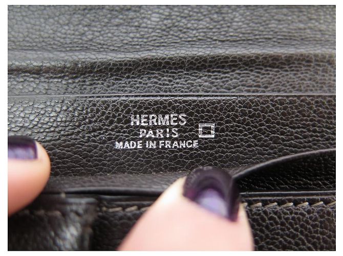 Hermès CARTERA HERMES BEARN DE PIEL DE COCODRILO MARRÓN CARTERA CARTERA Castaño - vista 8