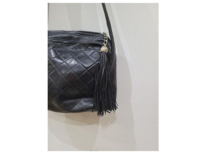 Bolso bandolera Chanel vintage negro - vista 9