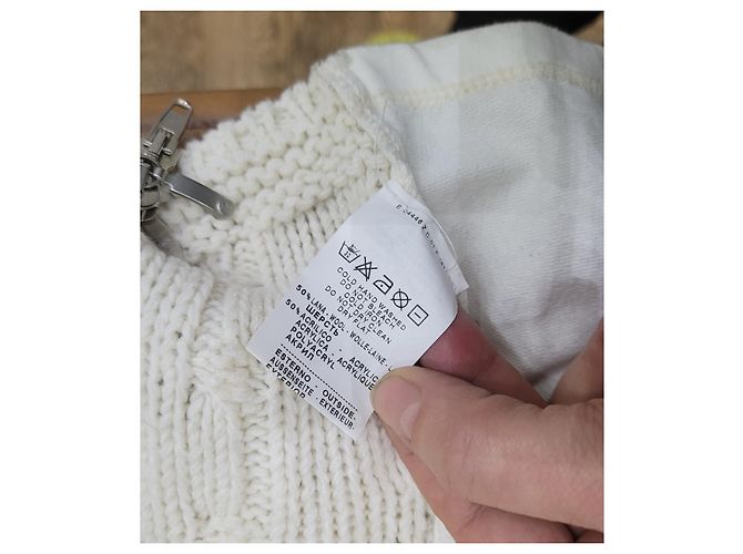 Trussardi Weste aus geflochtener Wolle Aus weiß - Ansicht 7