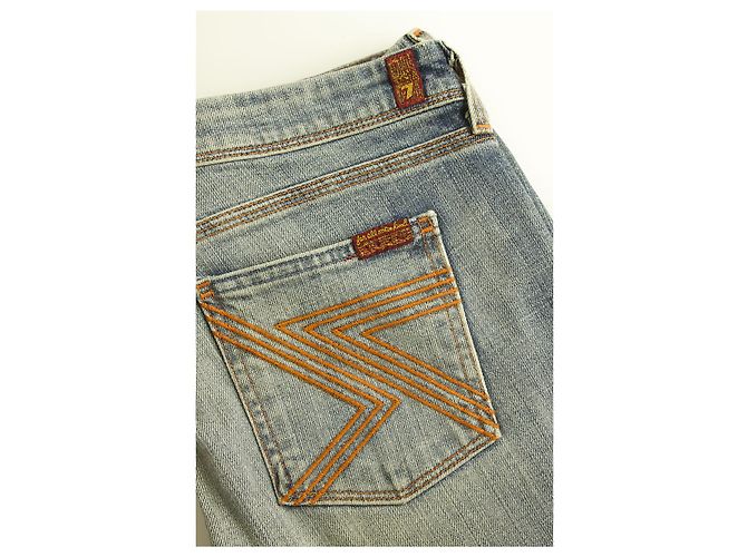 7 For All Mankind Washed Blue Jeans Denim Pants – sz 29 Blau - Ansicht 5