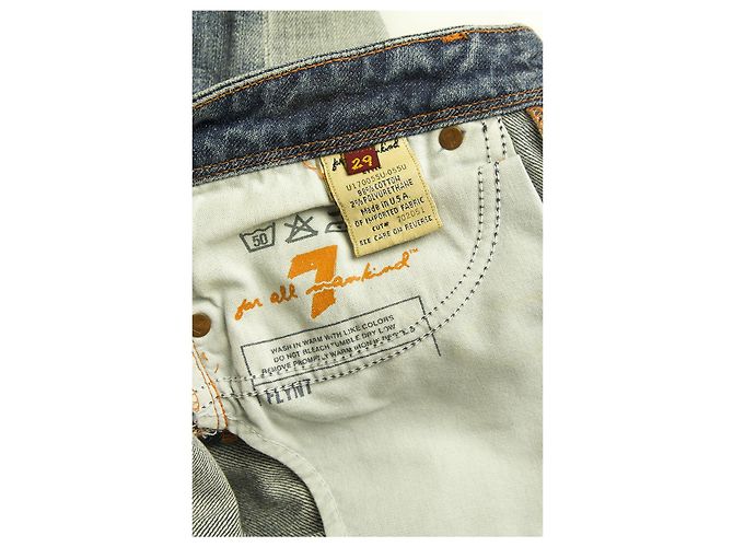 7 For All Mankind Washed Blue Jeans Denim Pants – sz 29 Blau - Ansicht 6
