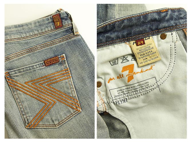7 For All Mankind Washed Blue Jeans Denim Pants – sz 29 Blau - Ansicht 9