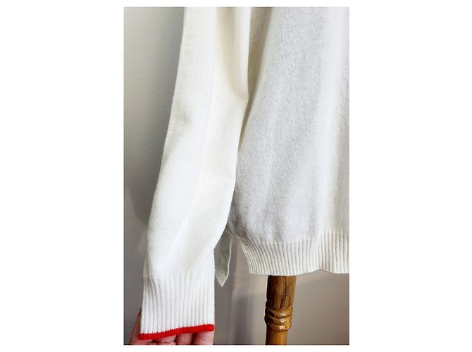 Autre Marque Johnstons Of Elgin Kaschmir Sweatshirt Weiß - Ansicht 4