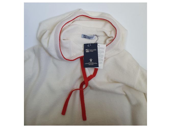 Autre Marque Johnstons Of Elgin Kaschmir Sweatshirt Weiß - Ansicht 6