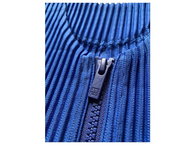 Issey Miyake Royal Blu Weste Homme Plissé - Ansicht 3