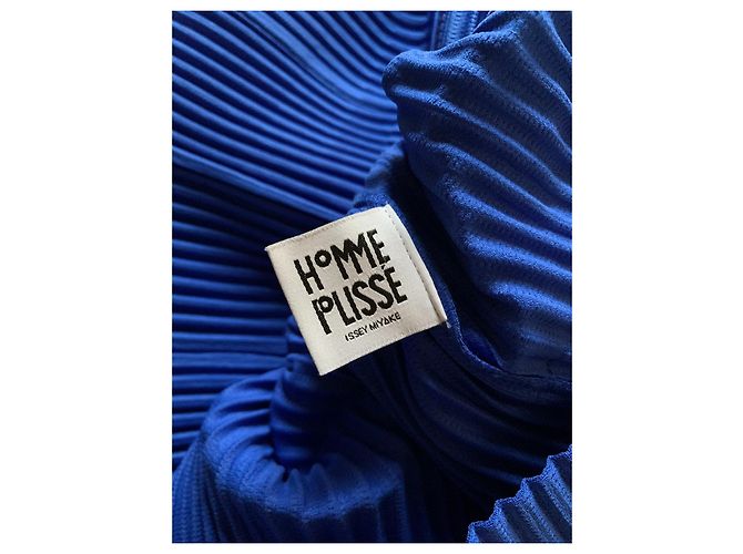Issey Miyake Royal Blu Weste Homme Plissé - Ansicht 4