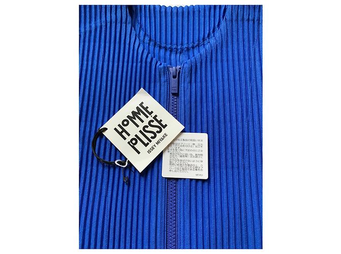 Issey Miyake Royal Blu Weste Homme Plissé - Ansicht 6