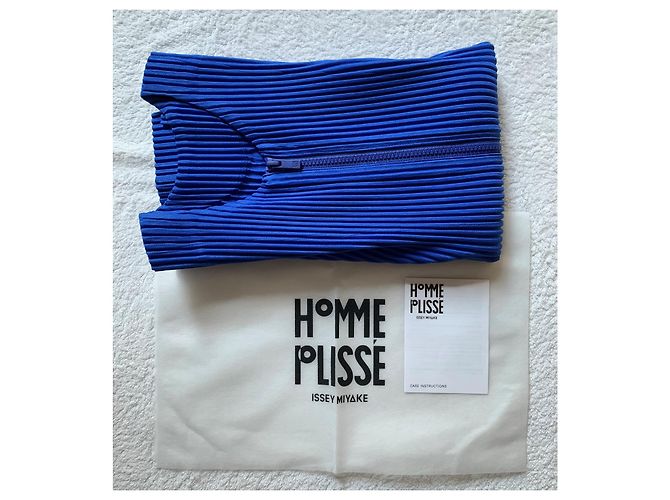 Issey Miyake Royal Blu Weste Homme Plissé - Ansicht 8