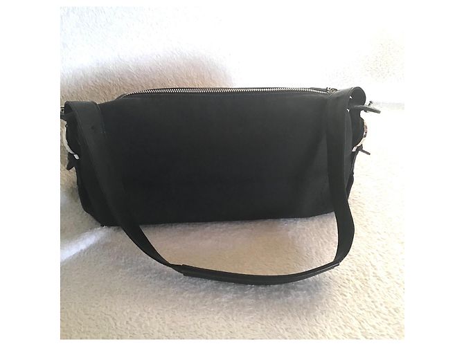 Borsa Salvatore Ferragamo in pelle e tela nera Nero - vista 10