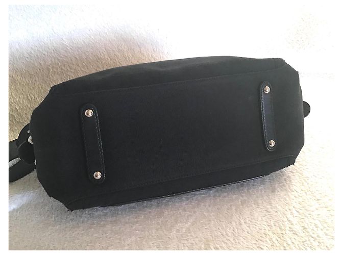 Borsa Salvatore Ferragamo in pelle e tela nera Nero - vista 13