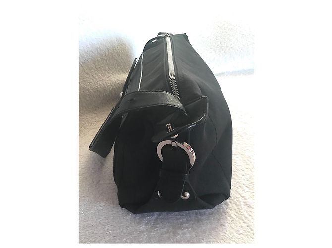 Borsa Salvatore Ferragamo in pelle e tela nera Nero - vista 6