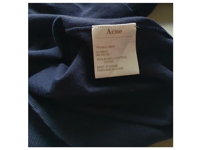 Acne Strickjacke Marineblau Baumwolle - Ansicht 4