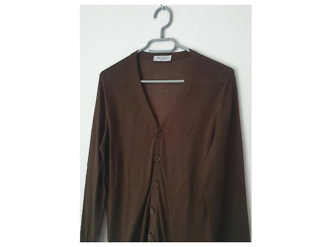Trussardi Cardigan Braun Kaschmir und Seide M - Ansicht 2