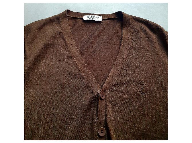 Trussardi Cardigan Braun Kaschmir und Seide M - Ansicht 4