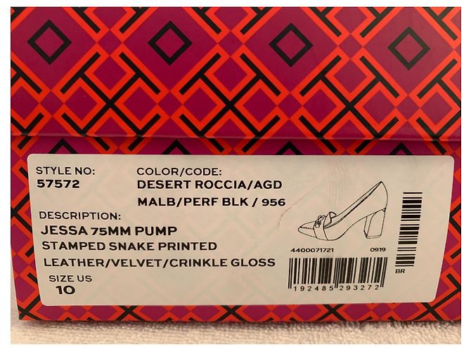 Tory Burch Décolleté Jessa in pelle stampata - vista 13