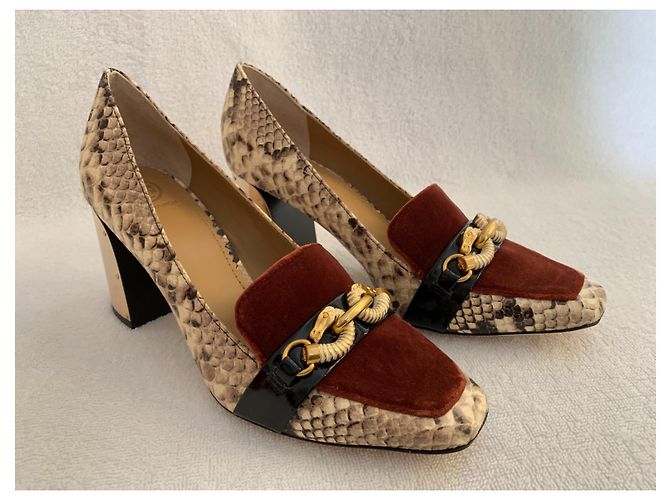 Tory Burch Décolleté Jessa in pelle stampata - vista 3