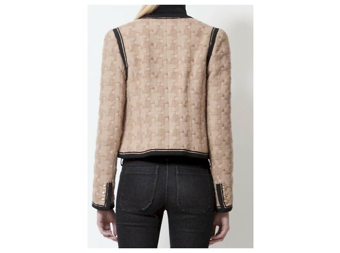 Chanel London Woll-Tweed Jacke Schwarz Beige - Ansicht 2