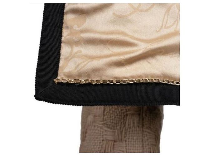 Chanel London Woll-Tweed Jacke Schwarz Beige - Ansicht 5