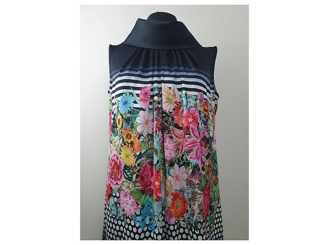 Escada Seidenkleid mit Blumenmuster Mehrfarben - Ansicht 2