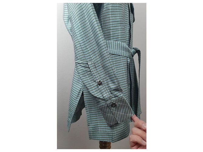 Camisa Samsoe & Samsoe Efe verde azul branco Multicor - vista 3