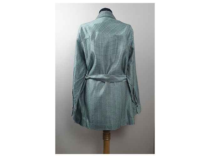 Camisa Samsoe & Samsoe Efe verde azul branco Multicor - vista 4