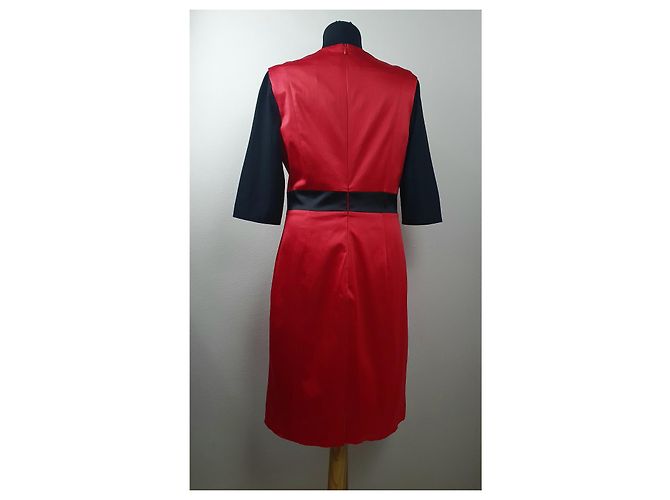 Marcel Ostertag Seidenkleid Schwarz Rot M - Ansicht 4