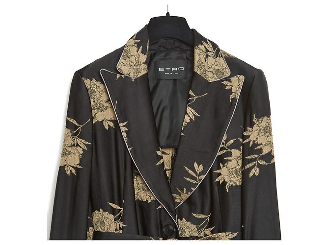 Etro chinoiserie de oro negro fr38 NUEVO - vista 3