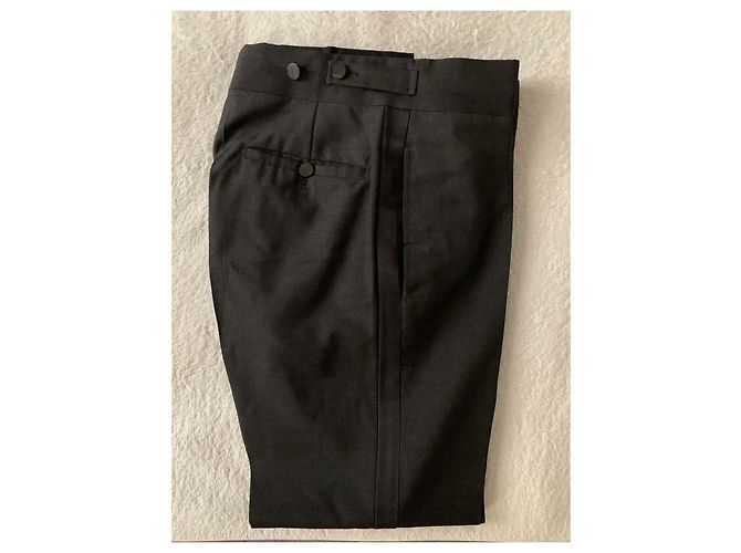 Lanvin Smokinghose aus Wolle anthrazit Anthrazitgrau - Ansicht 10