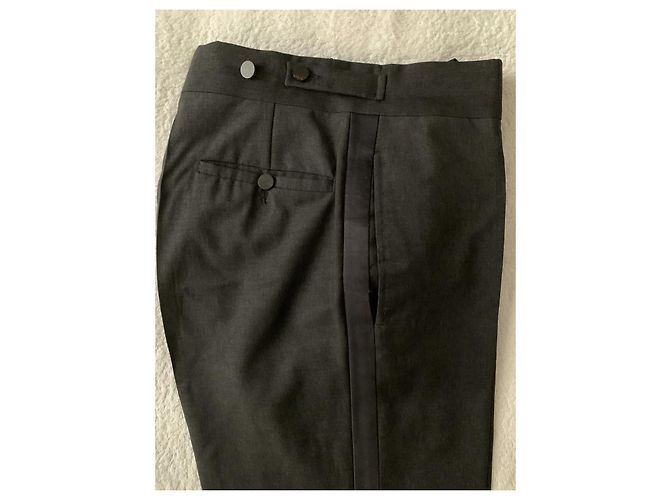 Lanvin Smokinghose aus Wolle anthrazit Anthrazitgrau - Ansicht 5