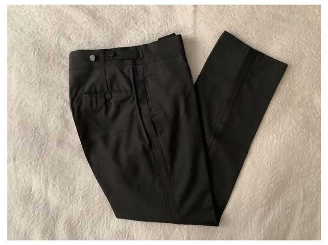 Lanvin Smokinghose aus Wolle anthrazit Anthrazitgrau - Ansicht 6