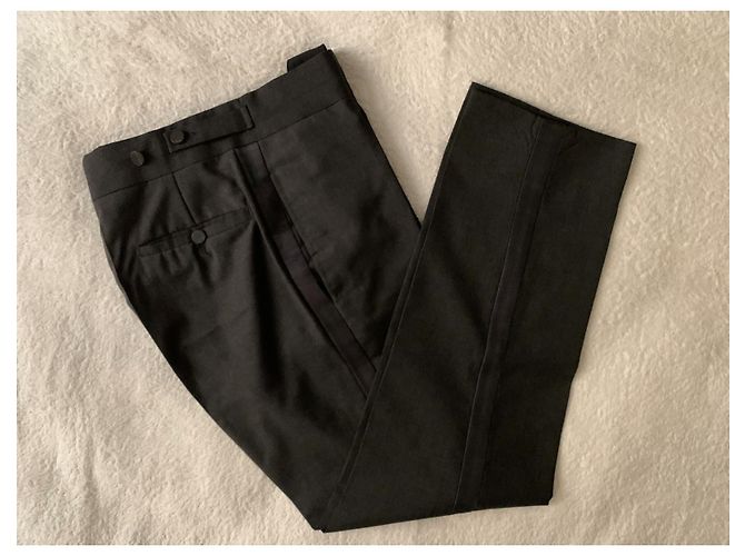 Lanvin Smokinghose aus Wolle anthrazit Anthrazitgrau - Ansicht 8