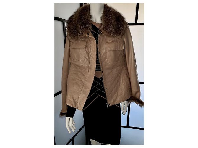 Burberry Lederjacke Beige - Ansicht 12
