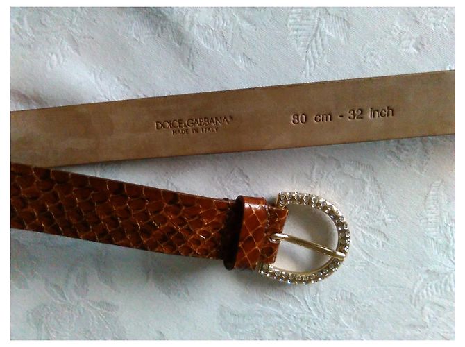 Dolce & Gabbana DOLCE&GABBANA LEDERGÜRTEL MIT SWAROVSKI Braun - Ansicht 2