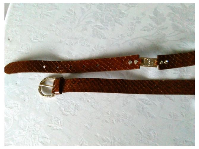 Dolce & Gabbana DOLCE&GABBANA LEDERGÜRTEL MIT SWAROVSKI Braun - Ansicht 3