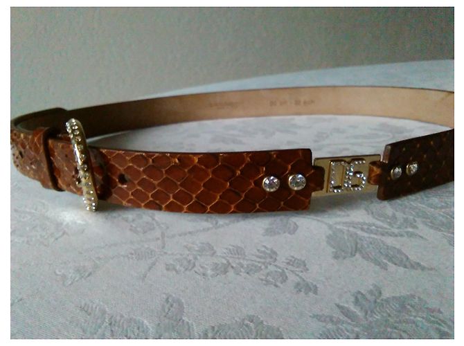 Dolce & Gabbana DOLCE&GABBANA LEDERGÜRTEL MIT SWAROVSKI Braun - Ansicht 4