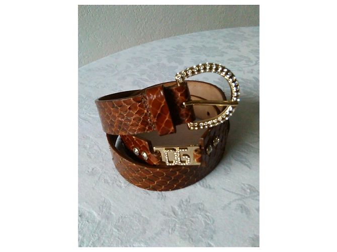 Dolce & Gabbana DOLCE&GABBANA LEDERGÜRTEL MIT SWAROVSKI Braun - Ansicht 6