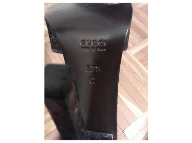 GUCCI DECOLLETE IN SERPENTE CON TACCO A STILETTO Marrone - vista 5