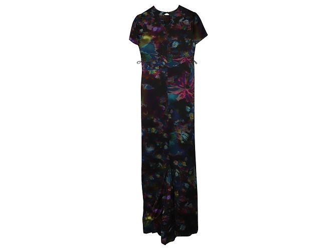 Erdem Aurelia Maxi Abito in Seta Stampata in Seta Multicolor Stampa python - vista 3