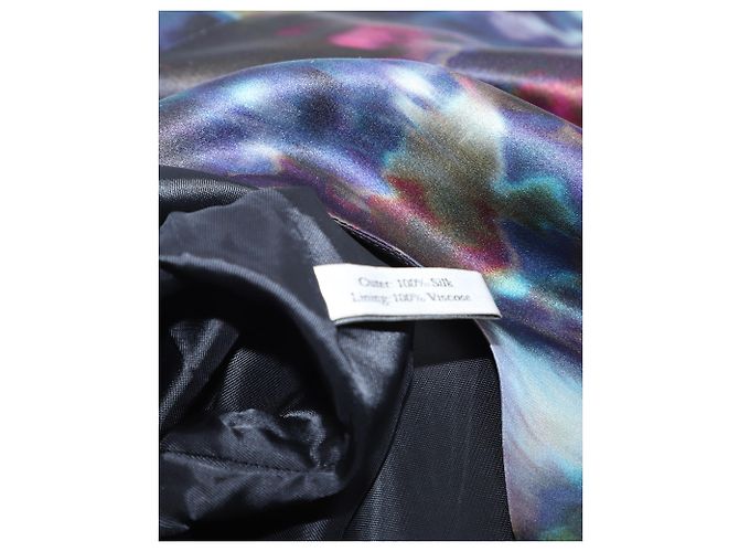 Erdem Aurelia Maxi Abito in Seta Stampata in Seta Multicolor Stampa python - vista 6