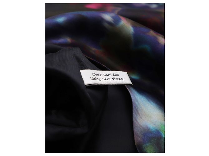 Erdem Aurelia Maxi Abito in Seta Stampata in Seta Multicolor Stampa python - vista 7
