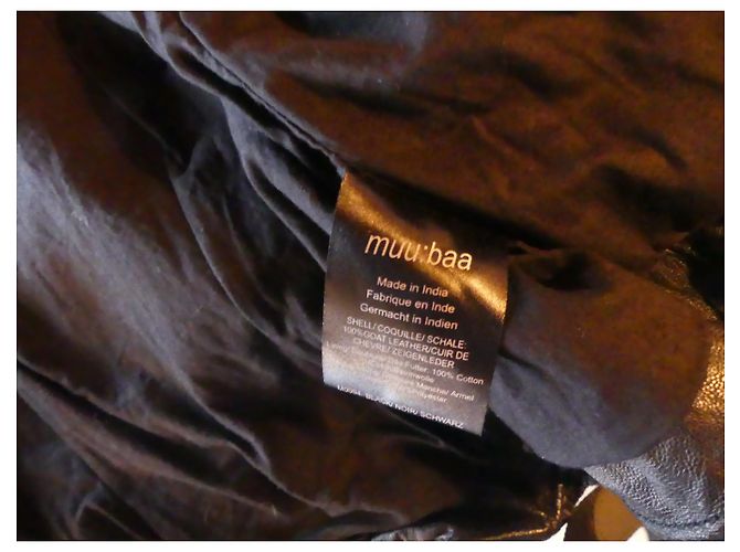 Muubaa Lederjacke Perfecto in Schwarz - Ansicht 4