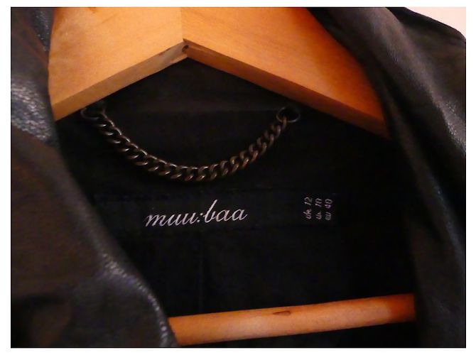 Muubaa Lederjacke Perfecto in Schwarz - Ansicht 7