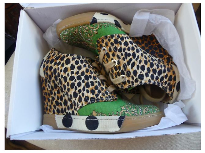 Zeppe D&G Verdi con Stampa Foulard Verde - vista 3