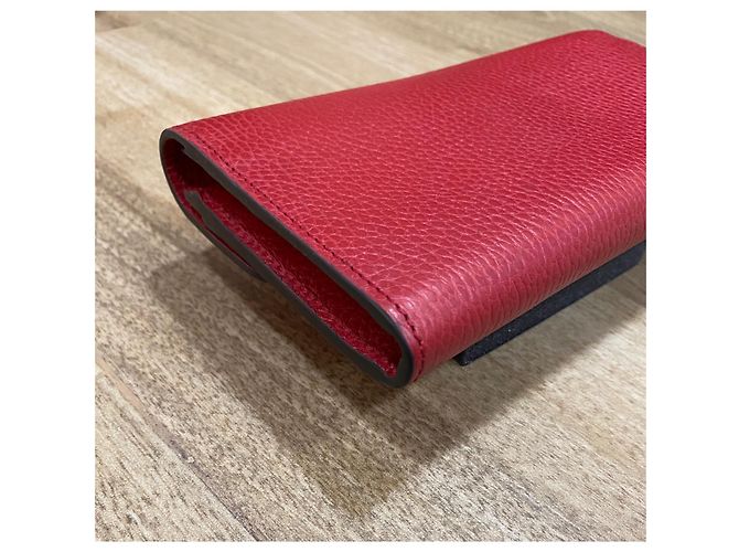 Cartera Continental Interlocking Gucci Roja de Cuero - vista 6