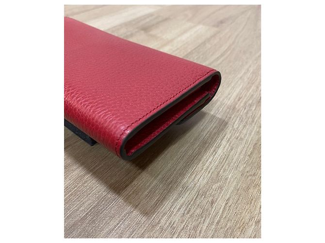 Cartera Continental Interlocking Gucci Roja de Cuero - vista 7