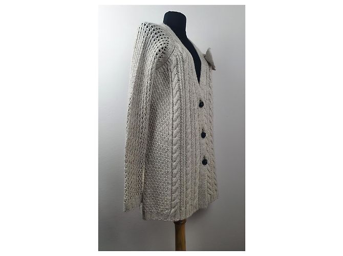 Twin Set Strickjacke Beige Wolle Alpaka - Ansicht 4