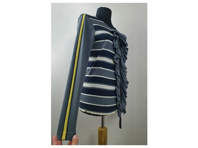 Marni For H&M Strickjacke aus Merinowolle Grau Mehrfarben - Ansicht 2