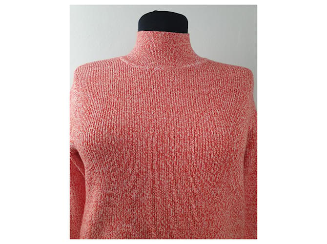Ganni Michi Rippstrickpullover rot melange - Ansicht 2